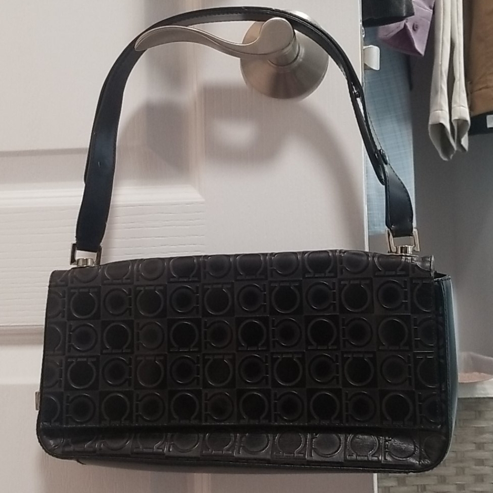 Salvatore Ferragamo black evening purse